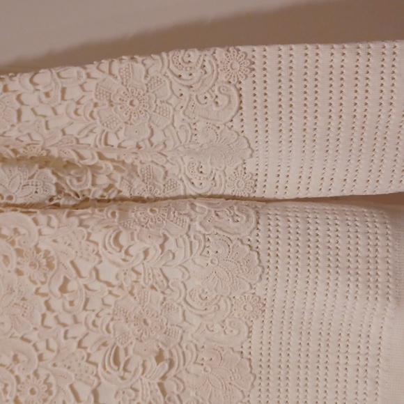 Tory Burch Womens Cream Lace Sweater - Picture 2 of 3